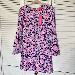 LILLY PULITZER KAYLA STRETCH DRESS NWT SIZE 6 PRINT LOVE YOU BUNCHES